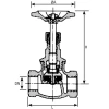 Bronze gate valve with PTFE valve ring | KP-535